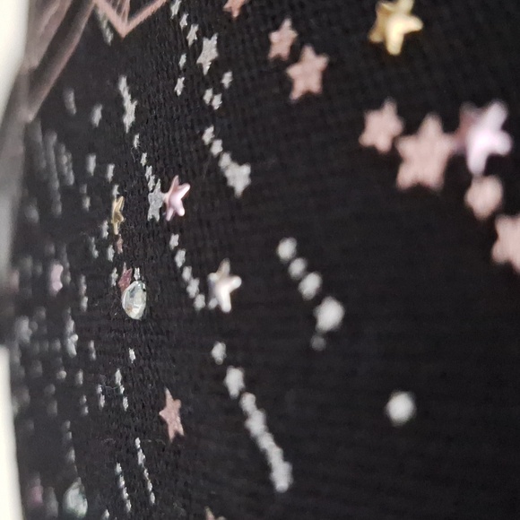 🌟 Victoria’s Secret Black Canvas Sparkle Tote Bag - Picture 13 of 16